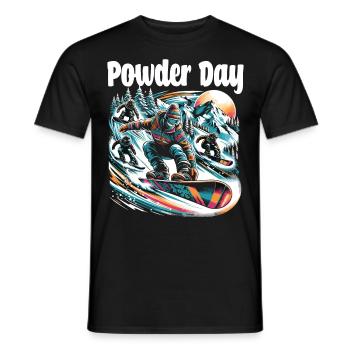 Boarder's Paradise: Snowboardabenteuer Snowboard - Männer T-Shirt - Schwarz - Vorne - AI Model Male 178 light (178cm)