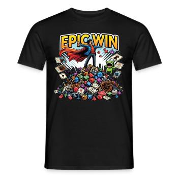 Victoire épique : le maître du jeu - T-shirt homme - noir - Devant - AI Model Male 178 light (178cm)