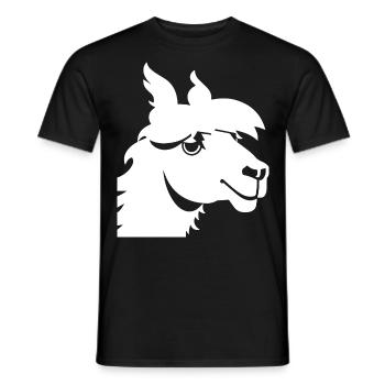 Funny Llama Silhouette Cheeky Fun Llamas - Men's T-Shirt - black - Front - AI Model Male 178 light (178cm)