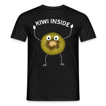 Kiwi Inside Kiwifrucht Neuseeland Neuseeländer - Männer T-Shirt - Schwarz - Vorne - AI Model Male 178 light (178cm)