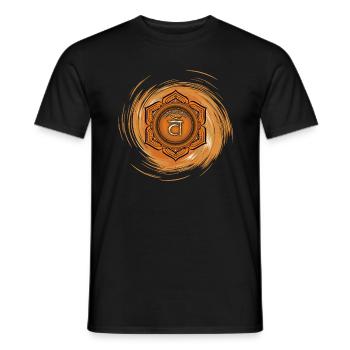 Svadhishtana nach Chakren - Männer T-Shirt - Schwarz - Vorne - AI Model Male 178 light (178cm)