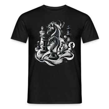 Echecs Elégants Stratégie Echecs - T-shirt homme - noir - Devant - AI Model Male 178 light (178cm)