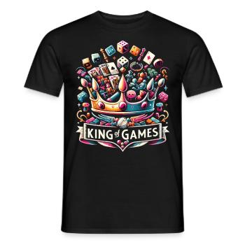 Règle du jeu : Couronne, cartes et dés - T-shirt homme - noir - Devant - AI Model Male 178 light (178cm)