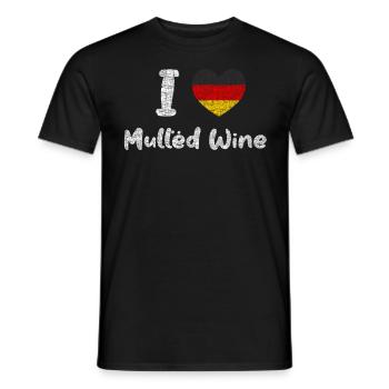 Deutschland I Liebe Deutschen Glühwein X-Mas - Männer T-Shirt - Schwarz - Vorne - AI Model Male 178 light (178cm)