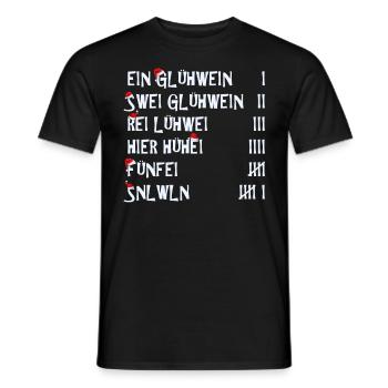 Weihnachten Ein Glühwein Swei Glühwein Rei - Männer T-Shirt - Schwarz - Vorne - AI Model Male 178 light (178cm)