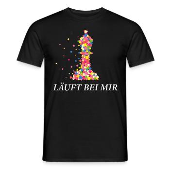 Läuft bei mir Schach Schachtunier Schachspielerin - Männer T-Shirt - Schwarz - Vorne - AI Model Male 178 light (178cm)