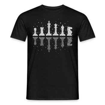 Chess Chess Player Chess Player Chess Tournament - Men's T-Shirt - black - Front - AI Model Male 178 light (178cm)