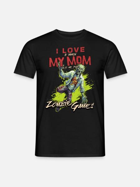J’aime ma maman Zombie Jeux vidéo pour les joueurs Gamers - T-shirt homme - noir
