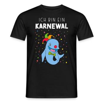 Ich bin ein Karnewal Karneval Fasching Konfetti - Männer T-Shirt - Schwarz - Vorne - AI Model Male 178 light (178cm)