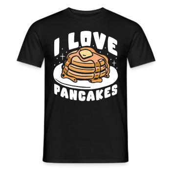 I Love Pancakes - Men's T-Shirt - black - Front - AI Model Male 178 light (178cm)