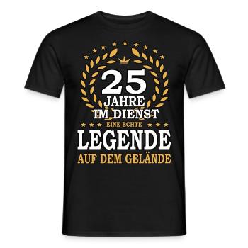 25 Jahre Jubiläum, eine Legende auf dem Gelände - Männer T-Shirt - Schwarz - Vorne - AI Model Male 178 light (178cm)