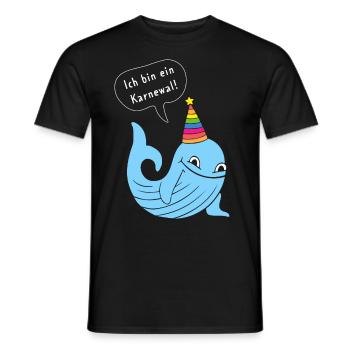 Ich bin ein Karnewal Karneval Fasching Konfetti - Männer T-Shirt - Schwarz - Vorne - AI Model Male 178 light (178cm)