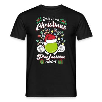 This Is My Christmas Paddle Ball Pajama Shirt - Männer T-Shirt - Schwarz - Vorne - AI Model Male 178 light (178cm)