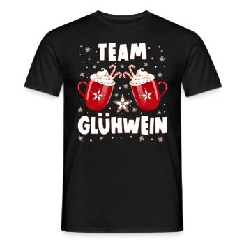 Weihnachtsmarkt TEAM Glühwein Weihnachten - Männer T-Shirt - Schwarz - Vorne - AI Model Male 178 light (178cm)