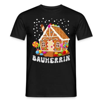 Lebkuchenhaus Bauherrin Lebkuchengebäck Backen - Männer T-Shirt - Schwarz - Vorne - AI Model Male 178 light (178cm)