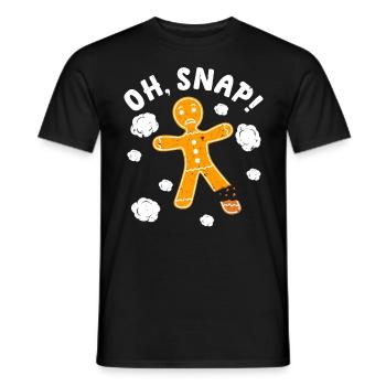 Lebkuchenmann Weihnachten Oh Snap! Plätzchen - Männer T-Shirt - Schwarz - Vorne - AI Model Male 178 light (178cm)