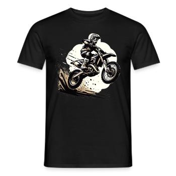Motocross Motorcycle Motocross Rider Motocross - T-shirt uomo - nero - Fronte - AI Model Male 178 light (178cm)