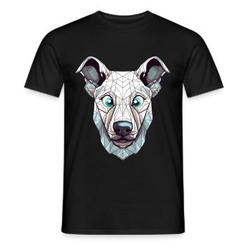 blue Eyes dog - Männer T-Shirt - Schwarz - Vorne - AI Model Male 178 light (178cm)