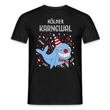 Kölner Karneval Fasching Konfetti Clown Närrin - Männer T-Shirt - Schwarz - Vorne - AI Model Male 178 light (178cm)