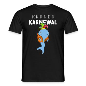 Ich bin ein Karnewal Karneval Fasching Konfetti - Männer T-Shirt - Schwarz - Vorne - AI Model Male 178 light (178cm)