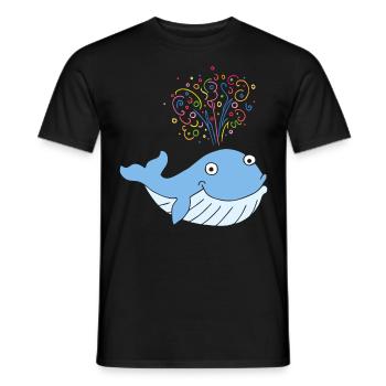 Karneval Fasching Konfetti Wal Konfettiregen - Männer T-Shirt - Schwarz - Vorne - AI Model Male 178 light (178cm)