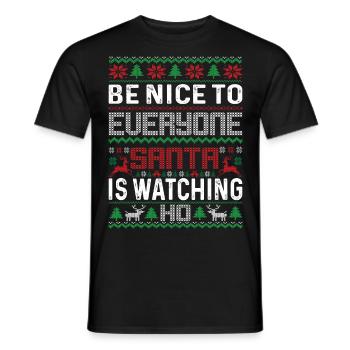 C’est agréable d’être tout le monde Père Noël - T-shirt homme - noir - Devant - AI Model Male 178 light (178cm)