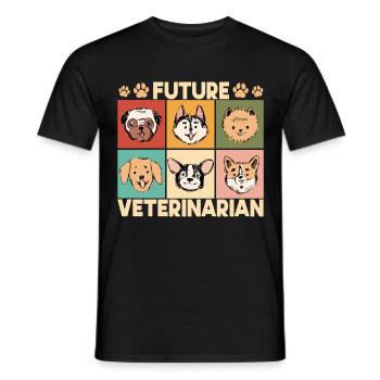 Future Veterinarian - Men's T-Shirt - black - Front - AI Model Male 178 light (178cm)