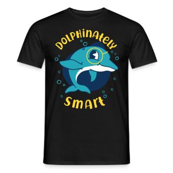 Dolphin Dolphinateley Smart - Men's T-Shirt - black - Front - AI Model Male 178 light (178cm)