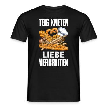 Brotbacken Teig Kneten Liebe Verbreiten Backfans - Männer T-Shirt - Schwarz - Vorne - AI Model Male 178 light (178cm)