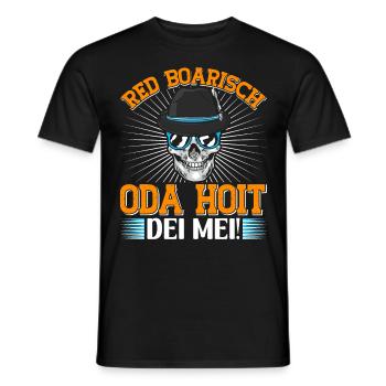 Bayern Red Boarisch oda Hoit dei Mei Bayerisch - Männer T-Shirt - Schwarz - Vorne - AI Model Male 178 light (178cm)