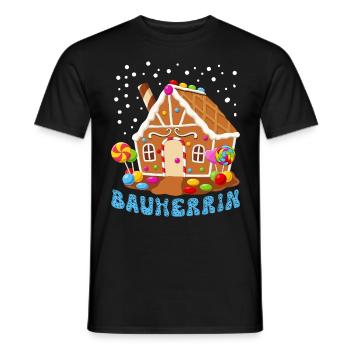 Lebkuchenhaus Bauherrin Lebkuchengebäck Backen - Männer T-Shirt - Schwarz - Vorne - AI Model Male 178 light (178cm)