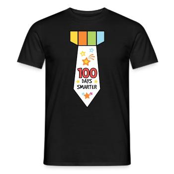 100 Days smarter for students 100 Days of School - Men's T-Shirt - black - Front - AI Model Male 178 light (178cm)