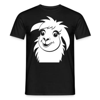 Lustige Lama Silhouette Freche Spaß Lamas - Männer T-Shirt - Schwarz - Vorne - AI Model Male 178 light (178cm)