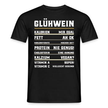 Glühwein Nährstoffe Weihnachtsmarkt Glühweinstand - Männer T-Shirt - Schwarz - Vorne - AI Model Male 178 light (178cm)