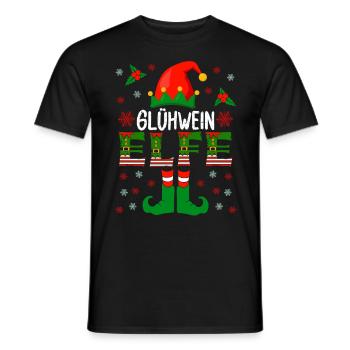 Glühwein Elfe Wichtel Weihnachtsmarkt - Männer T-Shirt - Schwarz - Vorne - AI Model Male 178 light (178cm)