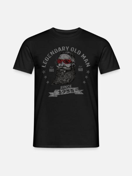 1955 Geburtstag Legendary Old Man - Männer T-Shirt - Schwarz