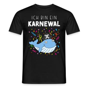 Ich bin ein Karnewal Karneval Konfetti Piraten - Männer T-Shirt - Schwarz - Vorne - AI Model Male 178 light (178cm)