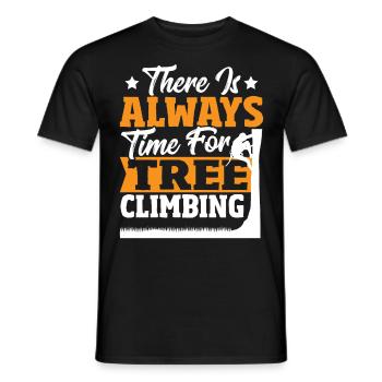 There Is Always Time For Tree Climbing Tree - Männer T-Shirt - Schwarz - Vorne - AI Model Male 178 light (178cm)