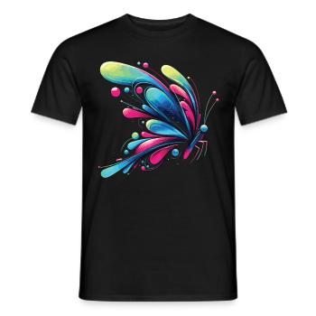 Ailes de rêve : motif de papillon créatif - T-shirt homme - noir - Devant - AI Model Male 178 light (178cm)