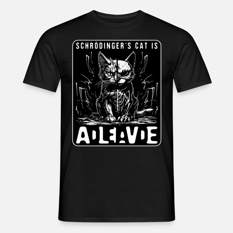 Schrodinger's Cat Dead And Alive - Männer T-Shirt - Schwarz