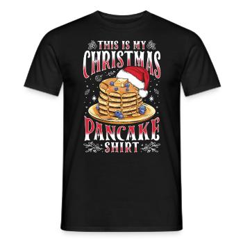 C’est ma crêpe de Noël - T-shirt homme - noir - Devant - AI Model Male 178 light (178cm)