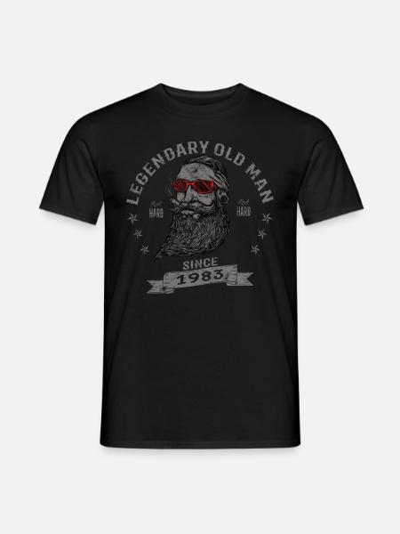 1983 Geburtstag Legendary Old Man - Männer T-Shirt - Schwarz