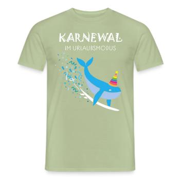 Carnival, Carnival, Confetti, Surfing, Surfer, Surfboard - Men's T-Shirt - sage - Front - AI Model Male 178 light (178cm)