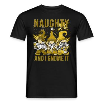 Coquine Et Je Gnome Il - T-shirt homme - noir - Devant - AI Model Male 178 light (178cm)