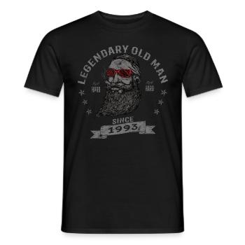 1993 Geburtstag Legendary Old Man - Männer T-Shirt - Schwarz - Vorne - AI Model Male 178 light (178cm)