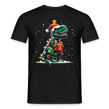 Arbre Rex Noël laid - T-shirt homme - noir - Devant - AI Model Male 178 light (178cm)
