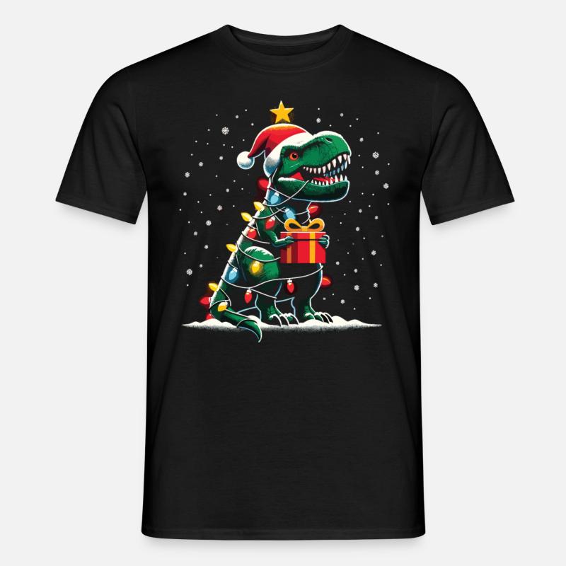 Tree Rex Ugly Christmas - Men's T-Shirt - black