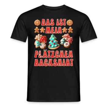 Bäcker Das ist mein Plätzchen Back Shirt Backen - Männer T-Shirt - Schwarz - Vorne - AI Model Male 178 light (178cm)