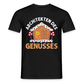 Architekten des Genusses Weihnachtsgebäck - Männer T-Shirt - Schwarz - Vorne - AI Model Male 178 light (178cm)
