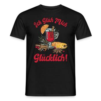 Glühwein Ich Geh mich Glücklich Glühen Weihnachten - Männer T-Shirt - Schwarz - Vorne - AI Model Male 178 light (178cm)